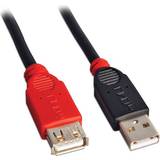 Lindy USB A-USB A - USB-kabel Kablar Lindy Slimline Active USB A - USB A M-F 2.0 5m