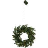 Inbyggd strömbrytare Jullampor Star Trading Wreath Byske Green Jullampa 45cm