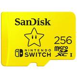 Nintendo switch minneskort Minneskort & USB-minnen SanDisk Gaming microSDXC Class 10 UHS-I U3 100 / 90MB / s 256GB