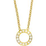 Blomdahl Brilliance Puck Hollow Necklace - Gold/White