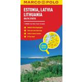 Estonia, Latvia, Lithuania Marco Polo Map: The Baltic States