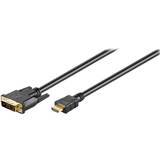 Goobay HDMI-kablar - Svarta Goobay Gold HDMI - DVI-D Single Link 3m