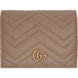 Gucci GG Marmont Card Case Wallet - Dusty Pink