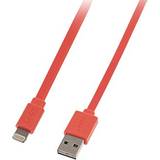 Gula - USB A-Lightning - USB-kabel Kablar Lindy Flat Reversible USB A - Lightning 1m