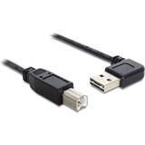Transparent - USB-kabel Kablar DeLock USB A - USB B (angled) 2.0 1m
