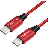Röda - USB-USB - USB-kabel Kablar LogiLink USB C-USB C 2.0 0.3m