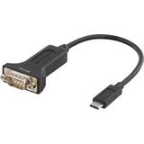 USB Kablar Deltaco USB C-Seriell RS232 0.2m