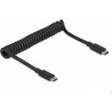 Spiral Kablar DeLock Coiled USB C-USB C 3.1 (Gen.2) 1.2m