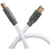 2.0 - Blåa - USB-kabel Kablar Supra USB A - USB B 2.0 5m