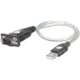 Transparent - USB-kabel Kablar Techly USB A-Seriell RS232 0.4m