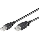Goobay Rund - Svarta - USB A-USB A - USB-kabel Kablar Goobay USB A - USB A M-F 3m