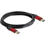 Röda - USB A-USB A - USB-kabel Kablar DeLock Premium USB A - USB A 3.0 5m