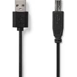 Nickel - USB A-USB B - USB-kabel Kablar Nedis USB A-USB B 2.0 1m