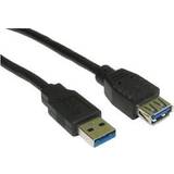 MicroConnect USB A-USB A - USB-kabel Kablar MicroConnect USB A - USB A M-F 3.0 3m
