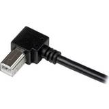 Svarta - USB A-USB B - USB-kabel Kablar USB A - USB B (angled) 2.0 1m