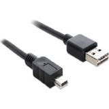 Lila - USB A-USB Mini-B - USB-kabel Kablar DeLock Easy-USB USB A - USB Mini-B 2.0 3m