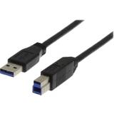 Hane - Hane - USB-kabel Kablar Deltaco USB A - USB B 3.0 2m