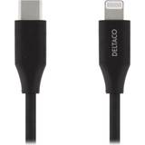 Deltaco USB-USB - USB-kabel Kablar Deltaco USB C-Lightning 1m