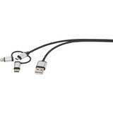 Renkforce USB A-Lightning - USB-kabel Kablar Renkforce USB A-Lightning/USB B Micro/USB C 1m