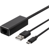 Kablar Deltaco ChromeCast RJ45 - USB A/USB Micro B F-M 1m