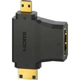 HDMI Micro Kablar Hama Angled HDMI-HDMI Adapter M-F