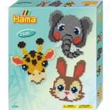 Elefanter - Plastleksaker Pärlor Hama Beads Animal Faces Gift Bead Set 2500pcs