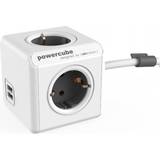 Grenuttag & Grenproppar allocacoc PowerCube Extended 4-way 1.5m