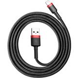 Röda - USB A-Lightning - USB-kabel Kablar Baseus Cafule USB A-Lightning 2m