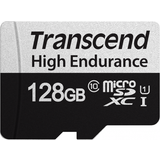 Transcend microSDXC Minneskort & USB-minnen Transcend 350V microSDXC Class 10 UHS-I U1 128GB +Adapter