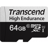 Transcend 64 GB Minneskort Transcend 350V microSDXC Class 10 UHS-I U1 64GB +Adapter
