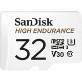 32 GB - microSDHC Minneskort & USB-minnen SanDisk High Endurance microSDHC Class 10 UHS-I U3 V30 100/40MB/s 32GB +Adapter