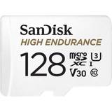 SanDisk Minneskort SanDisk High Endurance microSDXC Class 10 UHS-I U3 V30 128GB +Adapter
