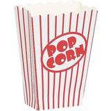 Unique Party Popcorn Box Red/white 10-pack