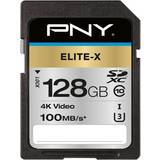 PNY Minneskort & USB-minnen PNY Elite-X SDXC Class 10 UHS-I U3 128GB