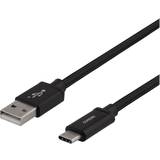 Kablar Deltaco USB A - USB C 2.0 M-M 1m