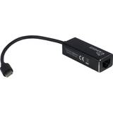 Inter-Tech USB C-RJ45 M-F Adapter