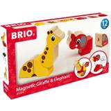 Träklossar på rea BRIO Magnetic Giraffe & Elephant 30284