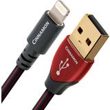 Audioquest Rund - USB-kabel Kablar Audioquest Cinnamon USB A - Lightning 0.8m