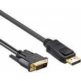 Goobay DisplayPort-kablar - Svarta Goobay Gold DVI-D Dual Link - DisplayPort 3m