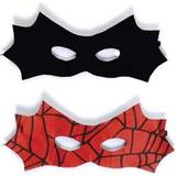 Film & TV - Svart Ögonmasker Great Pretenders Reversible Spider Bat Mask Red&Black
