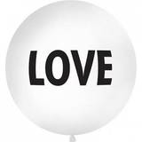 PartyDeco Latex Ballon Giant Love White/Black