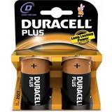 Alkaliska - Batterier - Engångsbatterier Batterier & Laddbart Duracell D Plus 2-pack