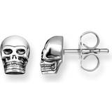 Smycken Thomas Sabo Rebel At Heart Skull Earrings - Silver