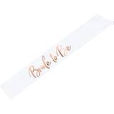 Guld Fotoprops, Partyhattar & Ordensband PartyDeco Sash Bride to Be White/Gold (SWP6-008)