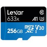LEXAR 256 GB Minneskort LEXAR High Performance microSDXC Class 10 UHS-I U3 V30 A1 100/45MB/s 256GB +Adapter