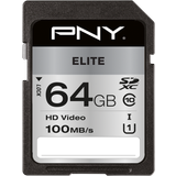 PNY 64 GB Minneskort PNY Elite SDXC Class 10 UHS-I U1 100MB/s 64GB
