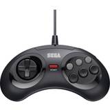 Steam Deck Handkontroller Retro-Bit Sega Mega Drive Mini 6-B Controller - Black