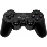 PlayStation 2 - Svarta Spelkontroller Esperanza Corsair Vibration USB Gamepad - Black