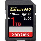 1 TB - SDXC Minneskort & USB-minnen SanDisk Extreme Pro SDXC Class 10 UHS-I U3 V30 170/90MB/s 1TB