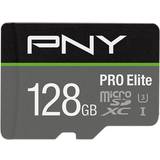 PNY Minneskort PNY Pro Elite microSDXC Class 10 UHS-I U3 V30 A1 100/90MB/s 128GB +Adapter